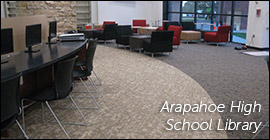 Arapahoe High School Library Carpet Installation