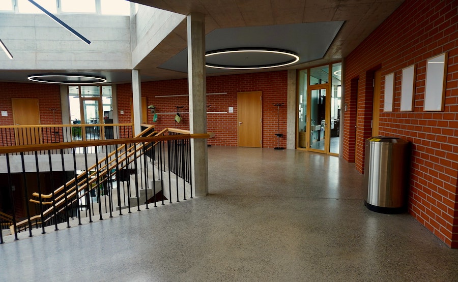 Polished concrete in school